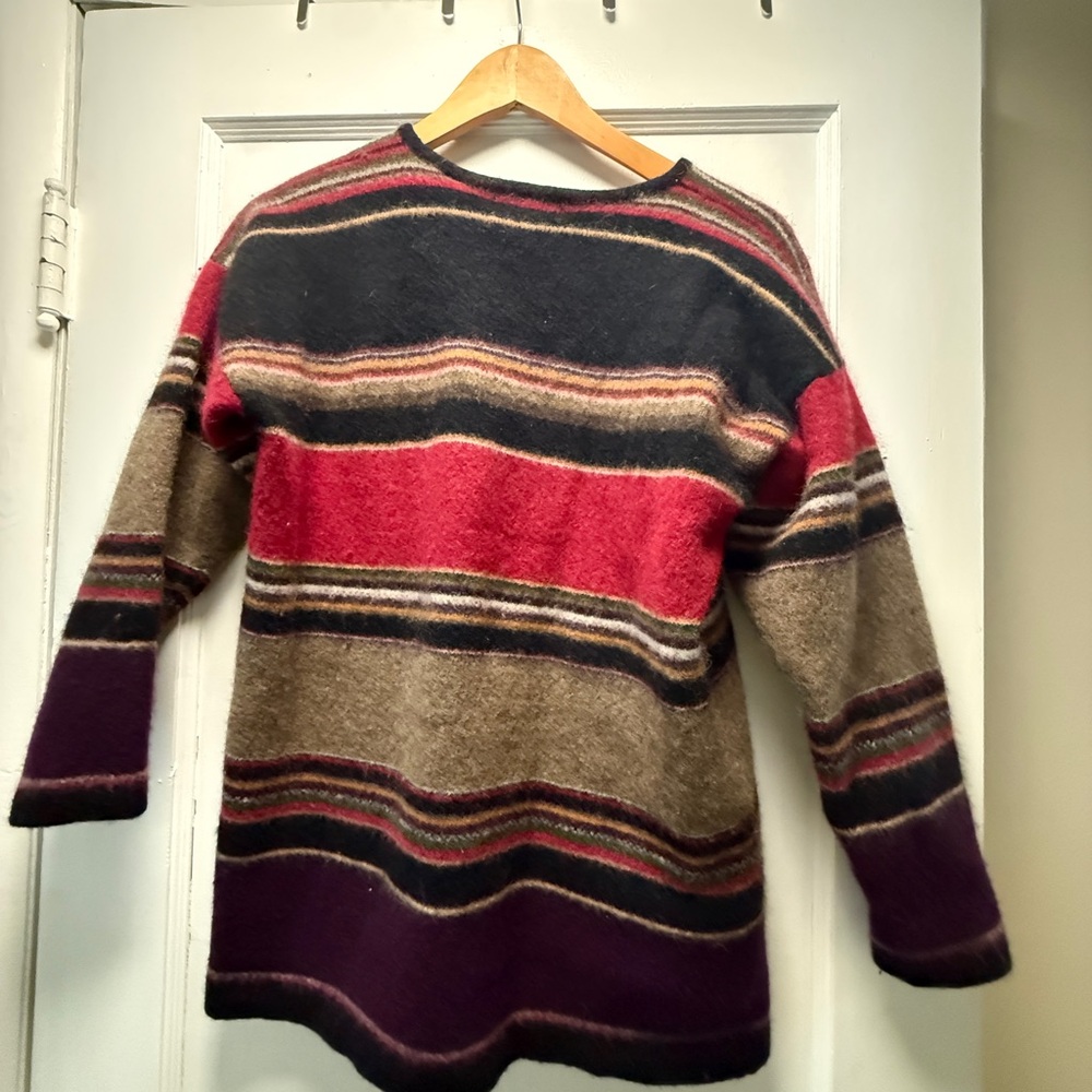 Vintage Lambswool and Rabbit Hair Lord & Taylor Striped Sweater